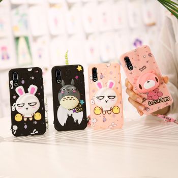 3D Cartoon Soft Silicone Multi-Function Protective Back Case For MEIZU 16S/16XS