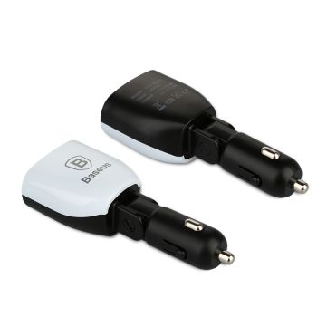 BASEUS Smart Series Car Charger Dual USB 12V 1A and 2.4A Universal Ports for Rapid Charging For Smart devices