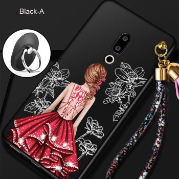 Beautiful Girl Series Ultra Thin Micro Frosted Soft Silicone Back Cover Case For Meizu 15/Meizu 15 Plus/M15