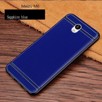 Ultra Thin Litchi Grain Micro Frosted Leather Style Soft TPU Protective Case For Meizu M6S/M6