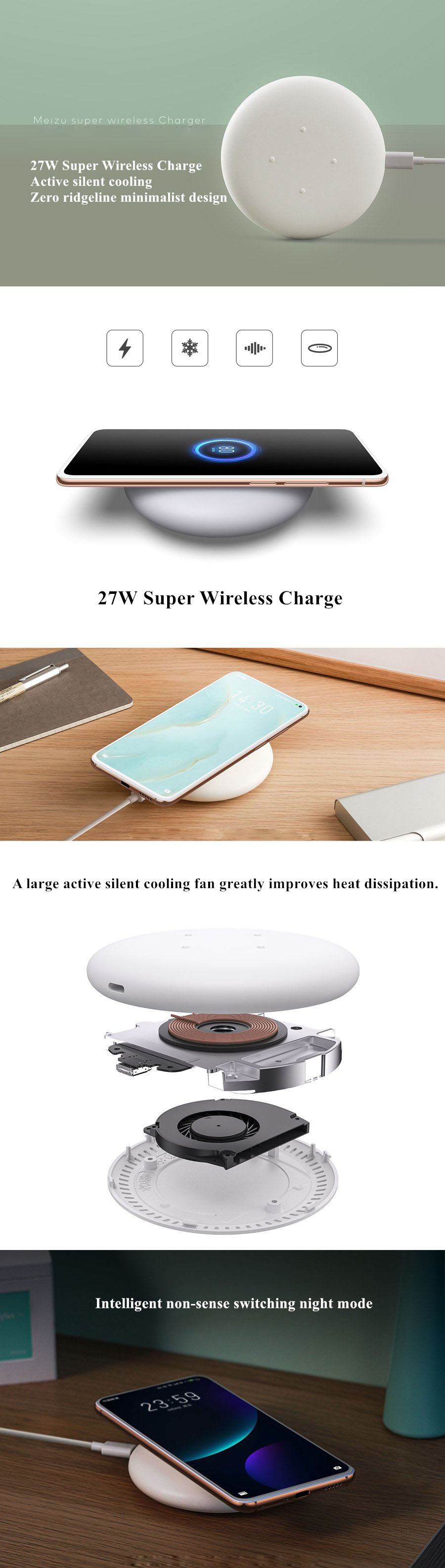 Official MEIZU 27W Super Wireless Charger 